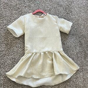 NWOT Girls H&M Elegant Cream Dress with Flared Hem